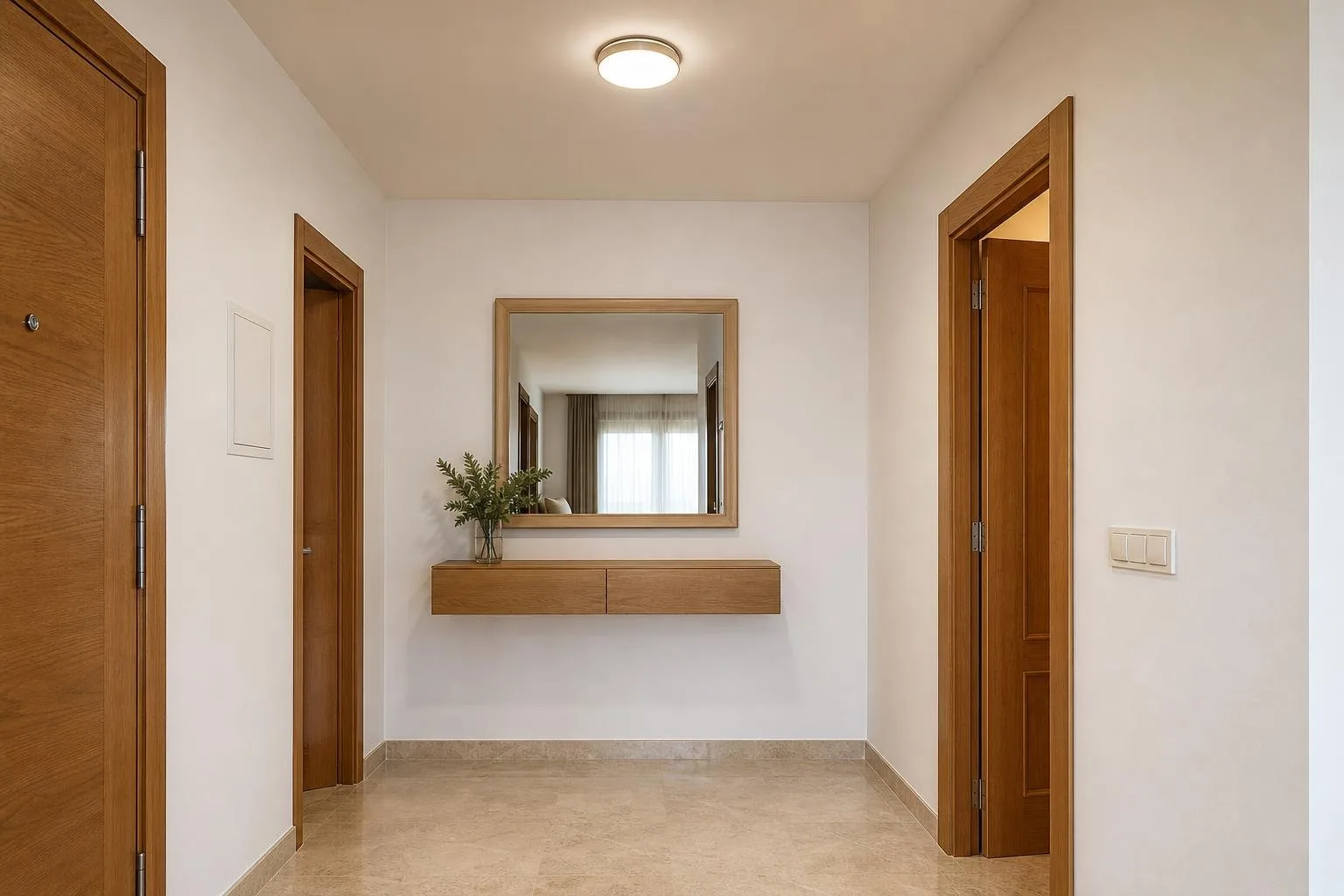 Luz de un portal encendida tras reparar la avería