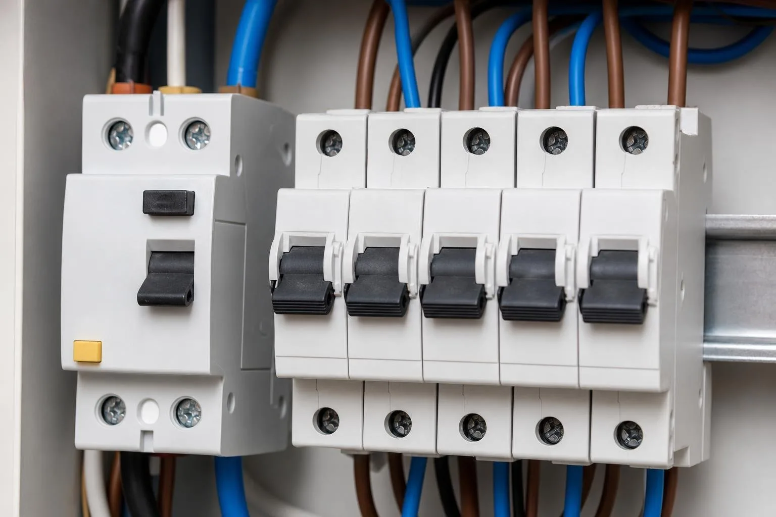 Protector de sobretensiones instalado en un cuadro eléctrico