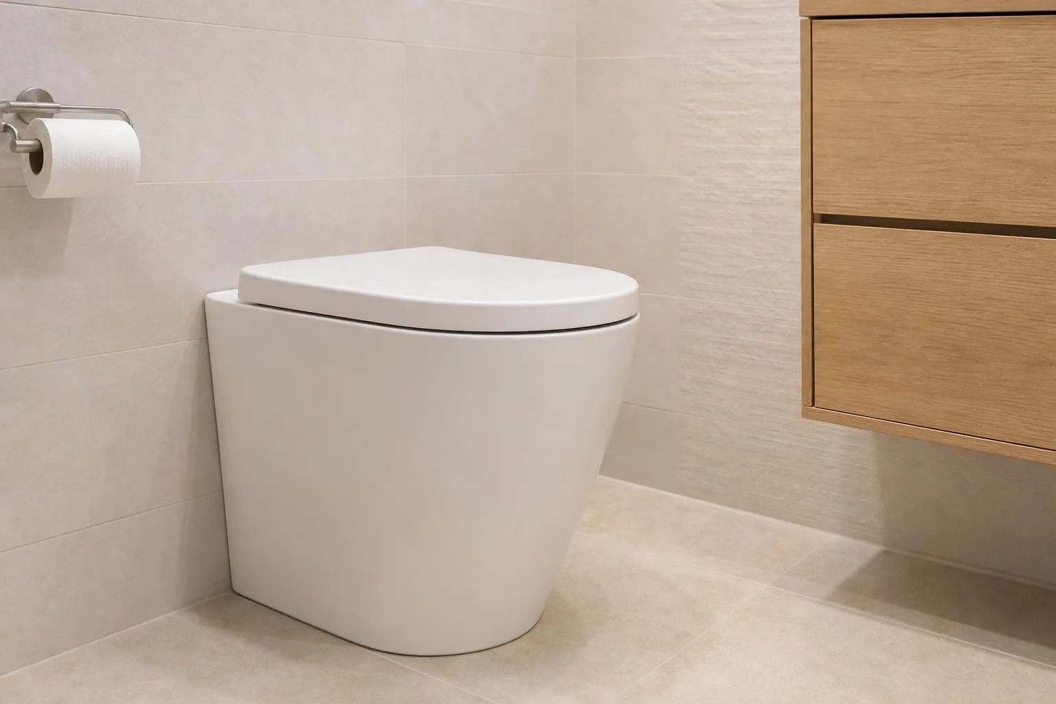 Ducha con desagüe lineal funcionando correctamente